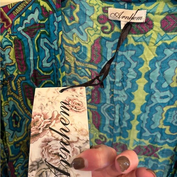 Arnhem Turquoise and Green Kimono Cardigan - Picture 5 of 5